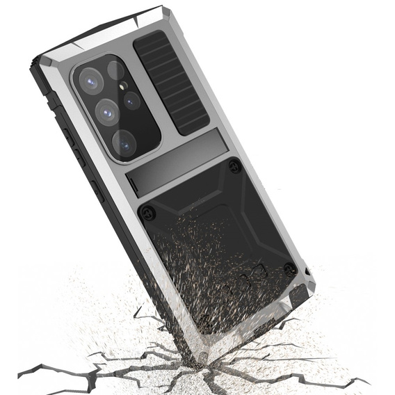 Armored case for Samsung Galaxy S24 Ultra, R-JUST, silver