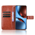 Flip case for Realme GT 7 / 7T, Crazy Horse Wallet, brown