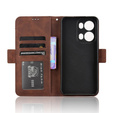 Flip case for Oppo Reno 13 Pro, Card Slot, brown
