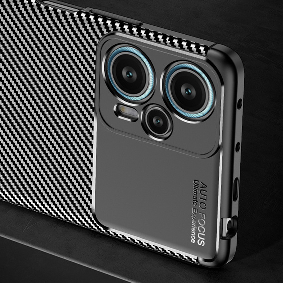 Case for Poco F5 5G, Carbon Gel, black