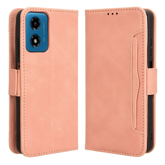 Flip case for Motorola Moto G24 / G24 Power / G04, Card Slot, pink