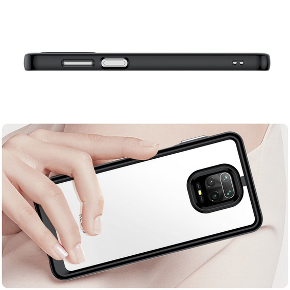 Case for Xiaomi Redmi Note 9S / 9 Pro / 9 Pro Max, Fusion Hybrid, transparent / black
