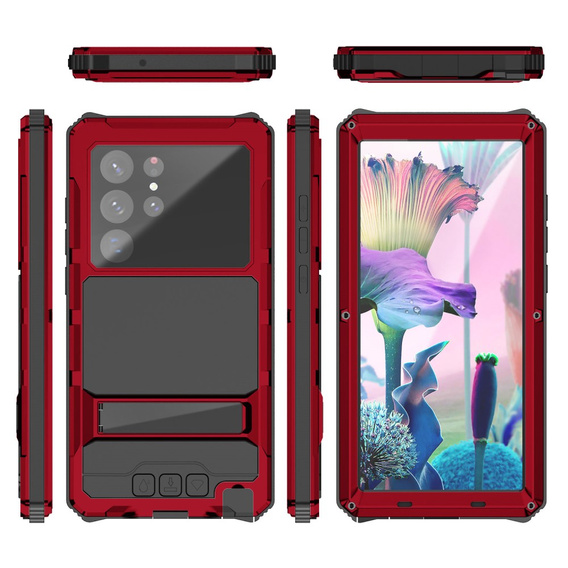 Case for Samsung Galaxy S23 Ultra, R-JUST, armoured, red