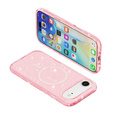 Case for iPhone Air, for MagSafe, glitter, translucent pink