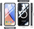 Case for Samsung Galaxy A55 5G, Shockproof, with glass, for MagSafe, black