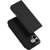 Dux Ducis case for iPhone 17, Skin Pro, with flap, with card slot, black