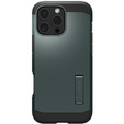 Spigen case for iPhone 16 Pro, Tough Armor Mag MagSafe, green + 9H Tempered Glass