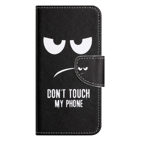 Flip case for Samsung Galaxy M15 5G, Wallet, Don't Touch My Phone black