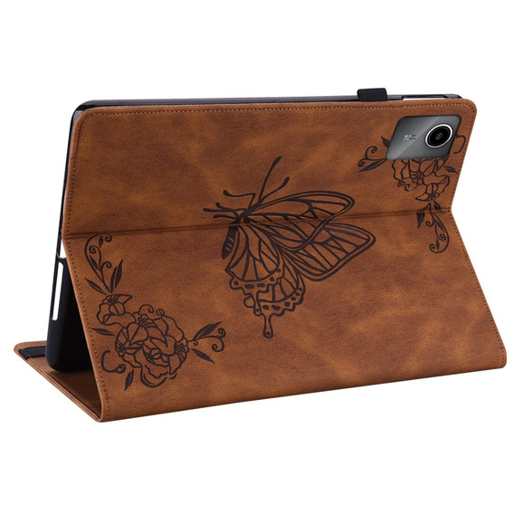 Case for Lenovo Tab M11, Butterfly, brown