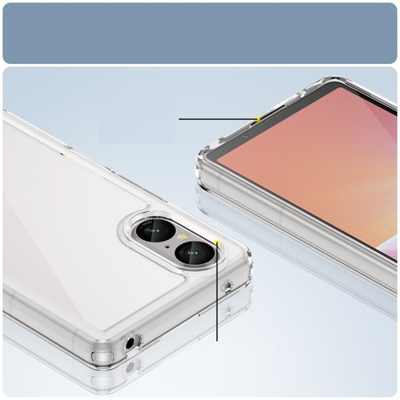 Case for Sony Xperia 5 V, Fusion Hybrid, transparent