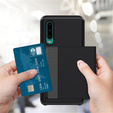 Case for Huawei P30, Sliding Card Holder, black