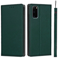 Leather case for Samsung Galaxy S20, ERBORD Grain Leather, green