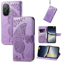 Flip case for Xiaomi Poco F7, Butterfly, purple