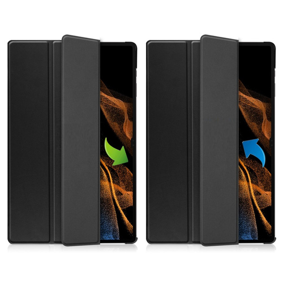 Case for Samsung Galaxy Tab S9 Ultra, Smartcase, black