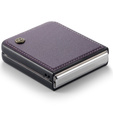 Case for Samsung Galaxy Z Flip7 FE / Z Flip6, CASEME Litchi Leather, purple