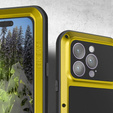 Love Mei Case for iPhone 14 Pro, armored with glass, yellow