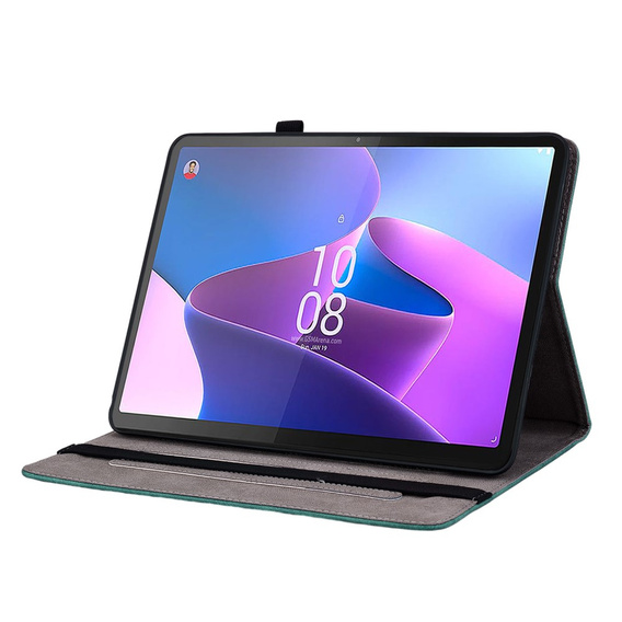 Flap case for Lenovo Tab P12, flower, green