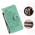 Flip case for Samsung Galaxy A54 5G, Mandala Flower, green