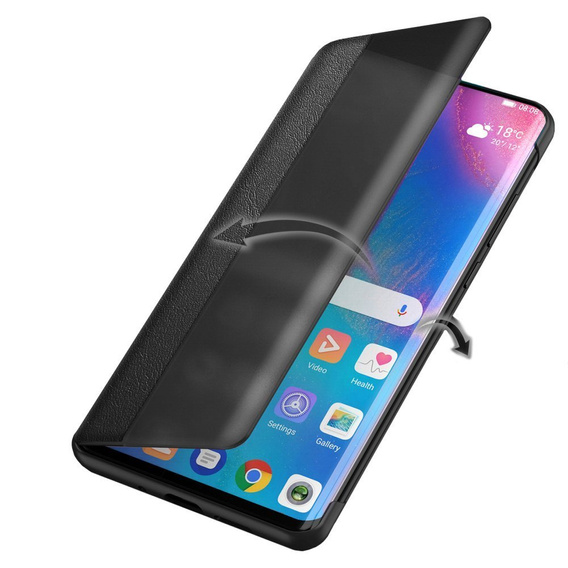 Flap case for Huawei P40, Side View, black