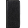 Case for Samsung Galaxy S24+ Plus, Wallet Litchi Leather, black