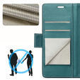 Case for Xiaomi 14T, ERBORD Glossy Litchi, wallet with flap, green