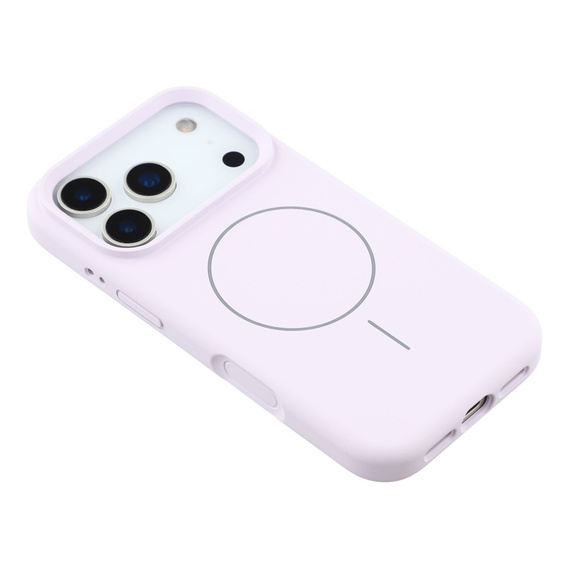 Silicone case for iPhone 17 Pro Max, for MagSafe, anti-shock, purple