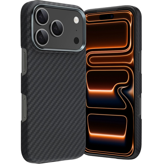 Case for iPhone 17 Pro, Carbon Fiber, for MagSafe, black