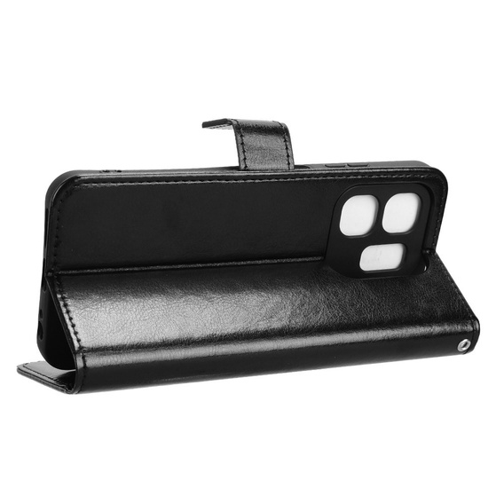 Flip case for Infinix Hot 50i 4G, Crazy Horse Wallet, black