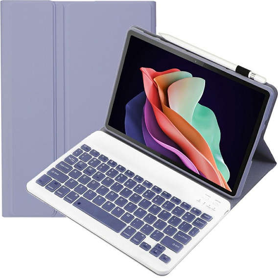 Case + keyboard Lenovo Tab P11 Gen 2, Pen Slot, purple