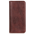 Case for Samsung Galaxy S24 Ultra, Wallet Litchi Leather, brown