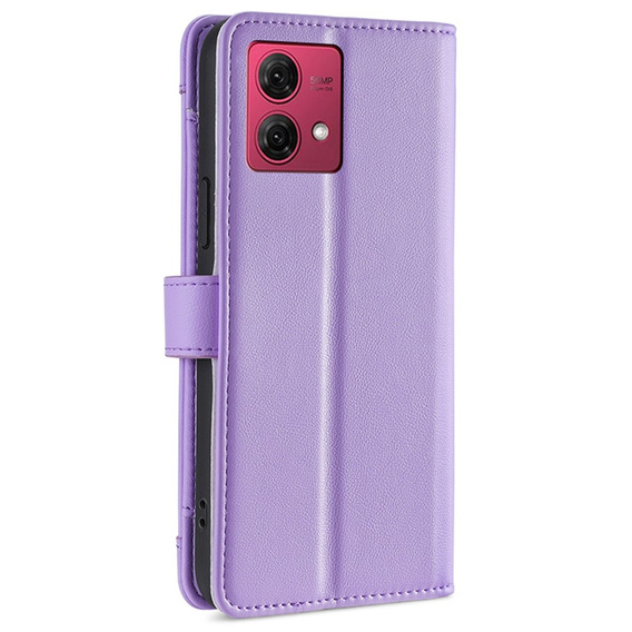 Flip case for Motorola Moto G84 5G, Wallet Zipper Pocket, purple