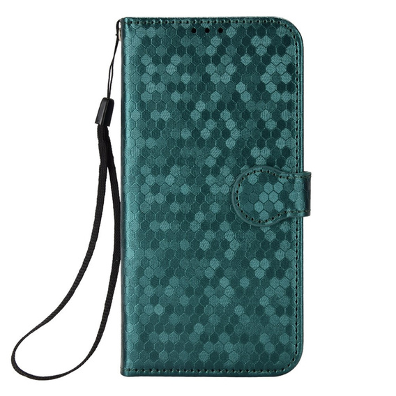 Flip case for Realme C71, Wallet Rhombus, green
