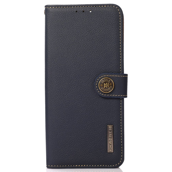 KHAZNEH RFID case for Xiaomi Poco F6 Pro, Litchi Texture, blue