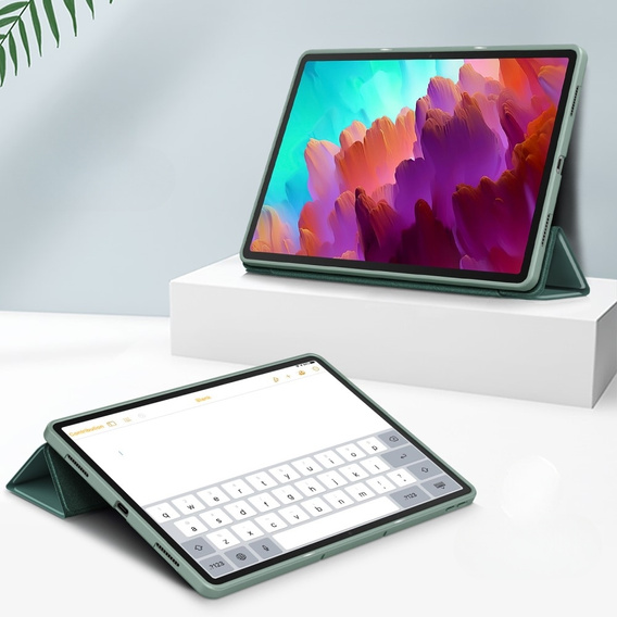 Case for Lenovo Tab P12, Smartcase with stylus space, green