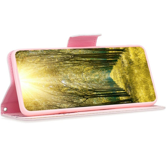 Flip case for Samsung Galaxy A55 5G, Wallet, giraffe, pink