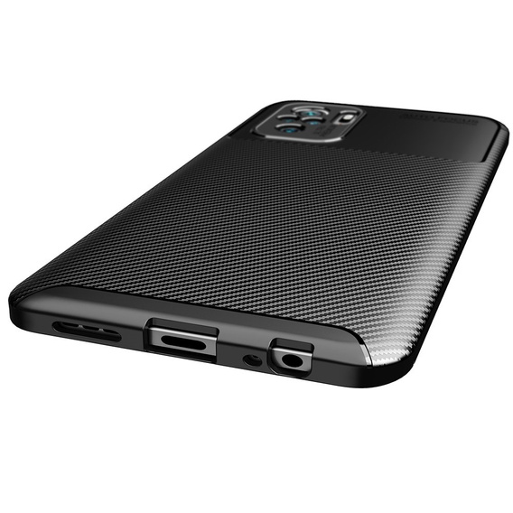 Case for Xiaomi Redmi Note 10/10S, Carbon Gel, black