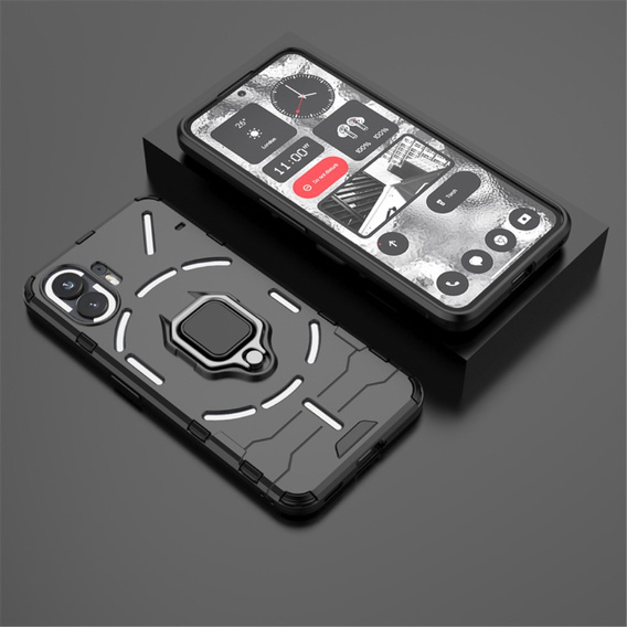 Case for Nothing Phone 2, Kickstand Ring, black