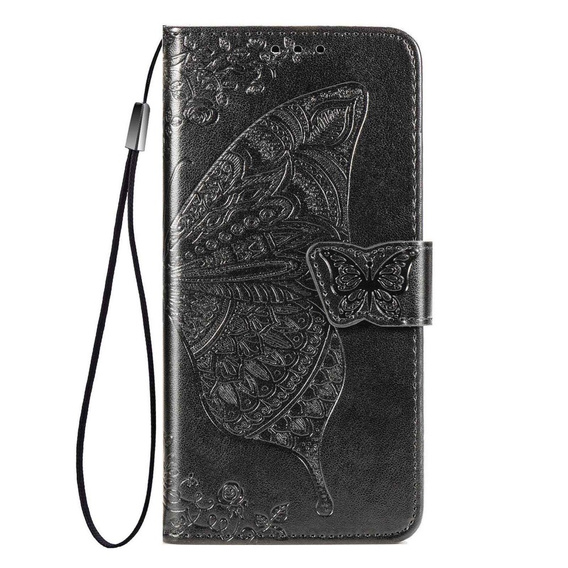 Flip case for Vivo Y35 4G, Butterfly, black