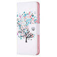 Flip case for OPPO A57 / A57s, Wallet, colorful tree, white