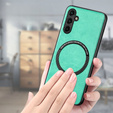 Case for Samsung Galaxy A14 5G, Leather Hybrid MagSafe, green