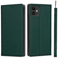 Leather case for iPhone 11, ERBORD Grain Leather, green