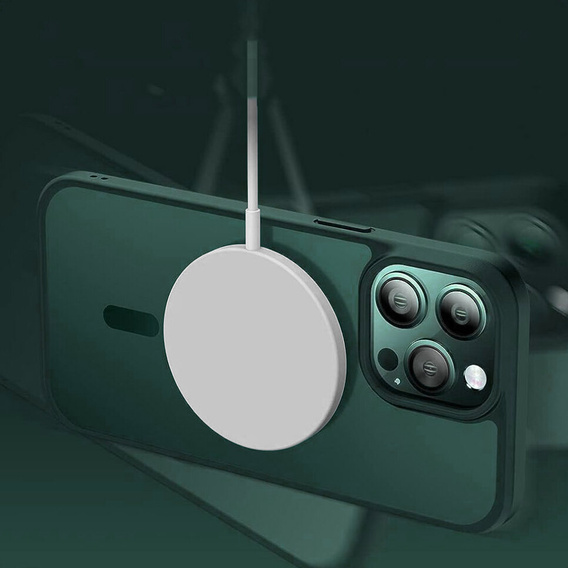 Case for iPhone 11 Pro, for MagSafe, ERBORD Matt Case, green + Screen Glass