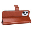 Flip case for Xiaomi Redmi 12, Crazy Horse Wallet, brown