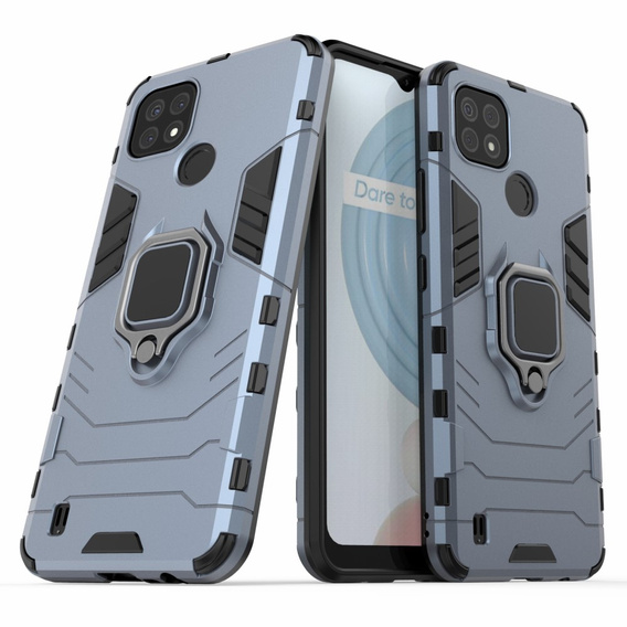 Case for Realme C21, Kickstand Ring, blue