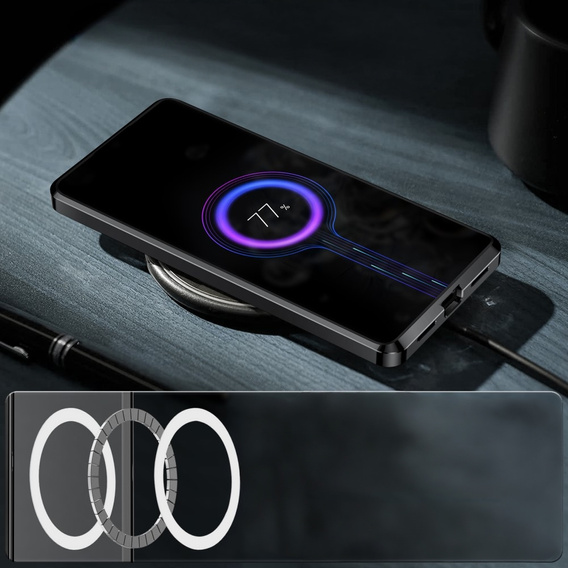 Camera Protection Case for Samsung Galaxy S24+ Plus, CamShield MagSafe, transparent / black