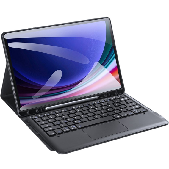 Case + keyboard Samsung Galaxy Tab S10+ Plus, Dux Ducis TouchPad Leather Pen Slot, black