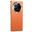 Leather case for Huawei Mate 50 Pro, leather hybrid, orange