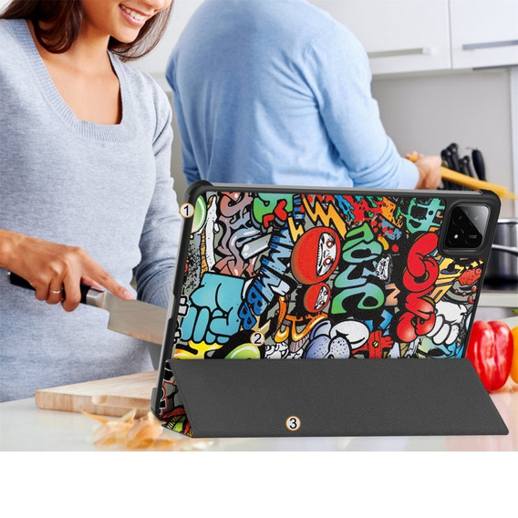 Case for Xiaomi Pad 7 / 7 Pro, Smartcase, graffiti