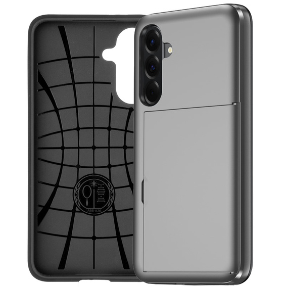 Case for Samsung Galaxy A56 5G, Sliding Card Holder, grey