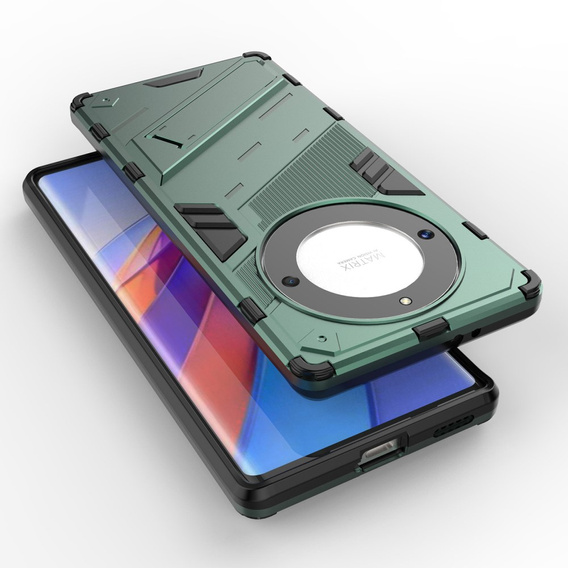 Case for Honor Magic 5 Lite, Military kickstand, green